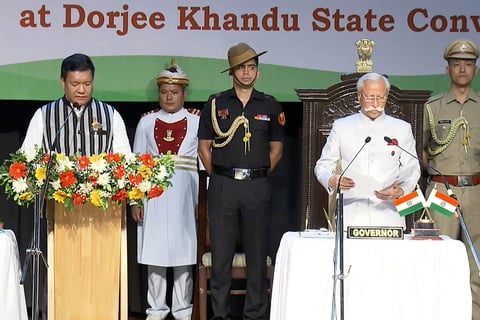 Oath ceremony of Pema Khandu